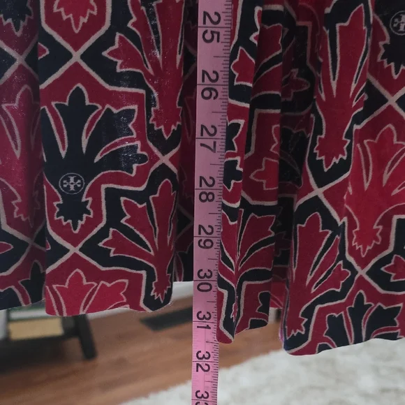 Tory Burch Red and Black Long Sleeve Dress - Picture 5 of 8